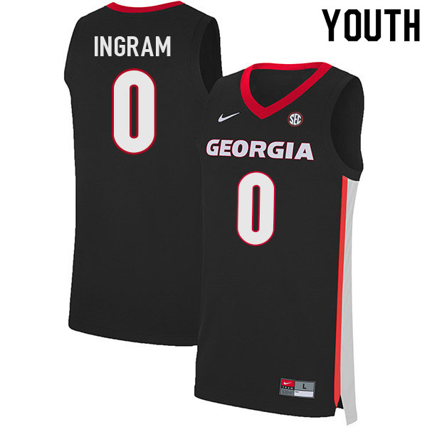 Youth #0 Jailyn Ingram Georgia Bulldogs College Basketball Jerseys Sale-Black - Click Image to Close